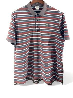 VTG Men’s Lacoste Striped Polo Shirt Size 7 (XL-XXL)